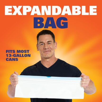 Hefty Ultra Strong 13 Gallon Trash Bags, Tall Kitchen Trash Bags 13 Gallon Size, Resist Leaks, Punctures, and Rips, Continuous Odor Control, White, Fabuloso Scent, 50 Bags